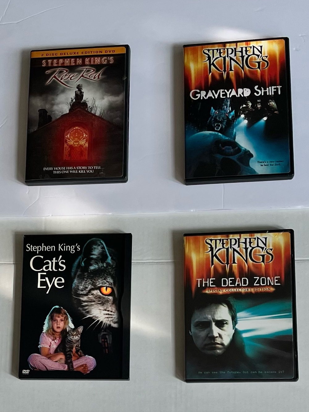 Stephen King DVD Lot of 4 – Rose Red, Graveyard Shift, Cat’s Eye, The Dead Zone